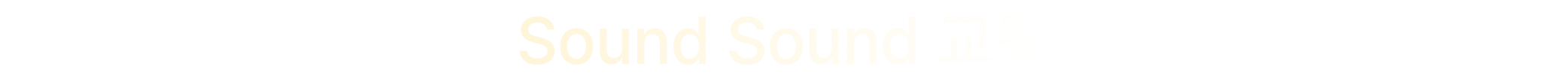 Sound Sound 교육